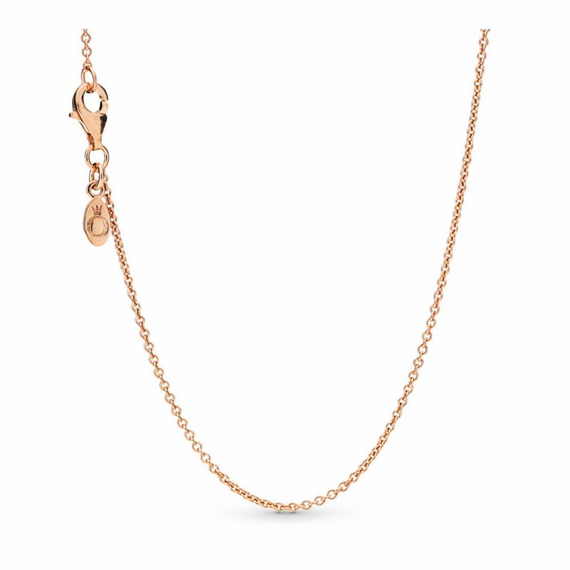 Pandora Classic Cable Chain Necklace Ireland - Pandora Rose - 759821WQF